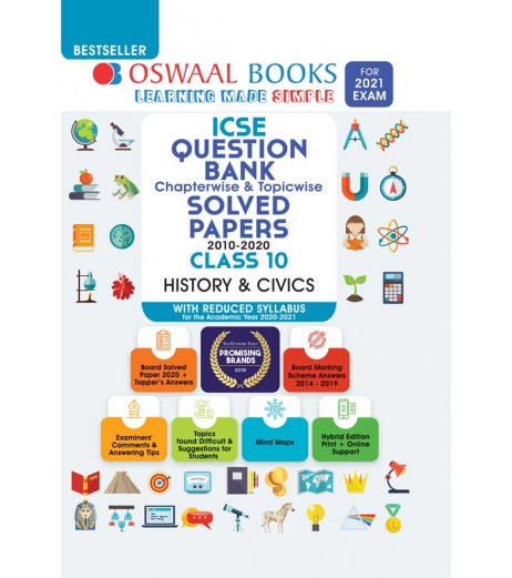 Oswaal ICSE Question Bank Class 10 History and Civics Chapter Wise and Topic Wise | Latest Edition ICSE Class 10 - SchoolChamp.net